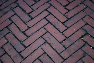 Brickwork pattern on the sidewalks of Beacon Hill