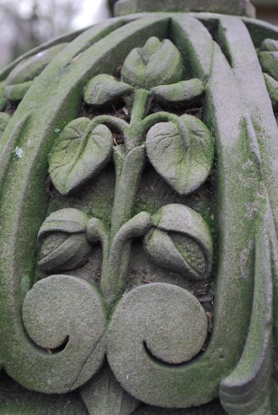 Up-close shot of stonework detail at Bethesda Terrace
