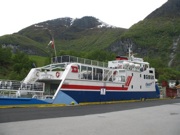 Our boat docked in Flam
