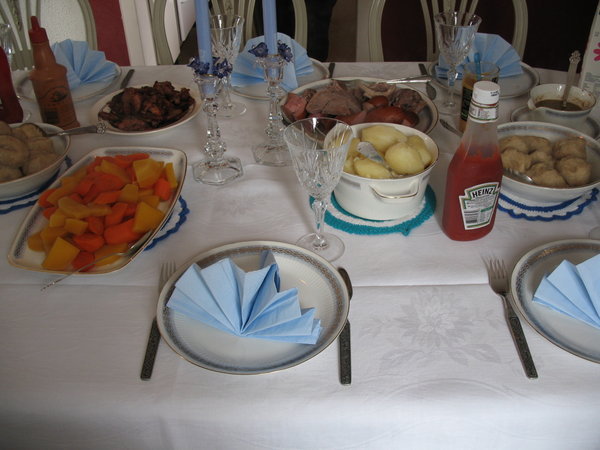 Norwegian feast at Kirsten's house