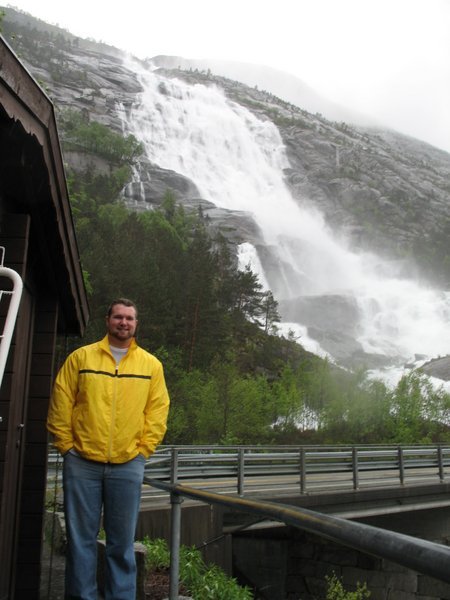 Mike at Langfoss Waterfall