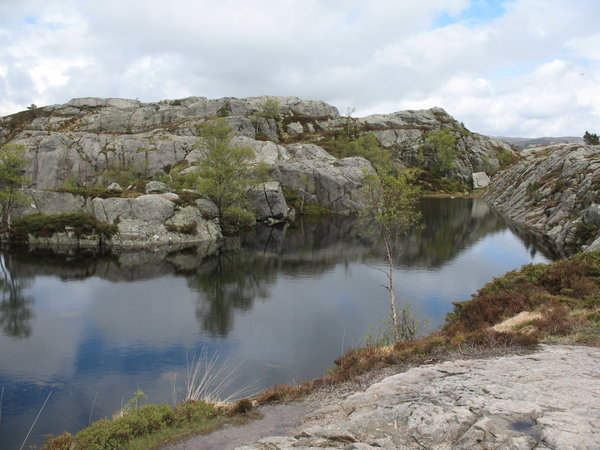 One of many small lakes on Preikestolen 