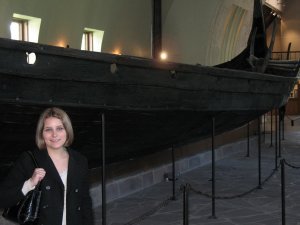Jennifer at the Viking Ship Museum