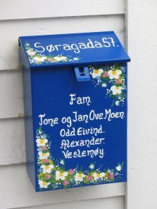 Typical mailbox in Skudeneshavn