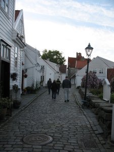 Walking through Gamle Stavanger