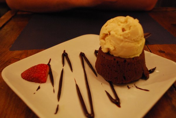 The amazing chocolate dessert at CafÃ© Croisic