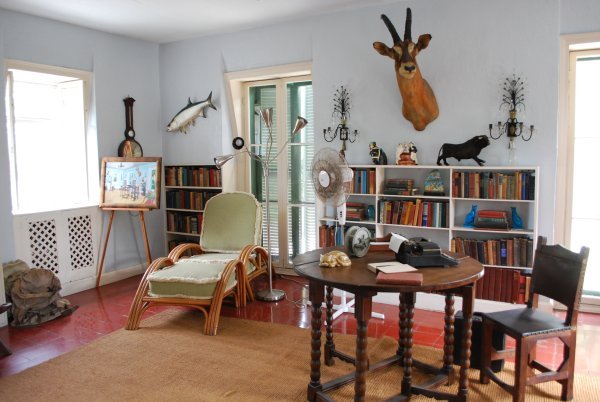 Hemingway's writing studio, which is not located in the main house, but in a different building on the same property