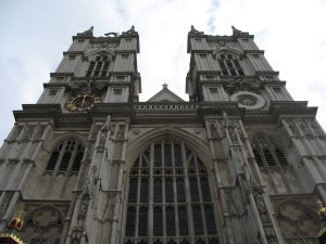 Front exterior view of Westminster Abbey