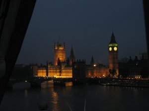 Blurry photo taken from the London Eye