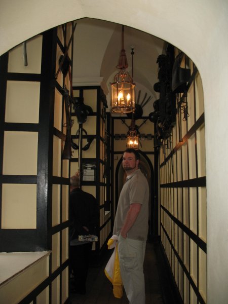 Mike inside Warwick Castle