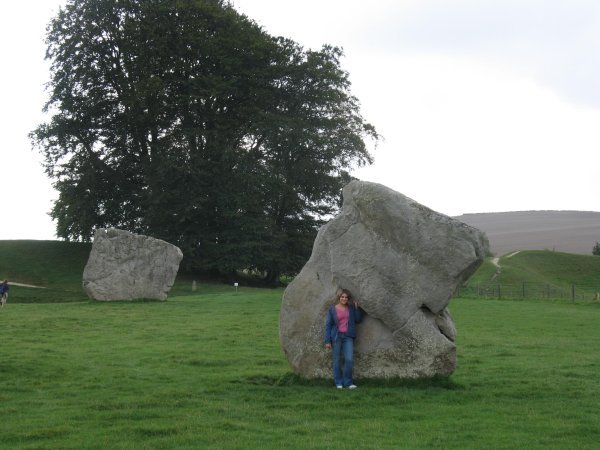 Jennifer at Avebury stone circle