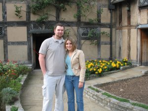 Mike and Jennifer at Shakespeare's Birthplace