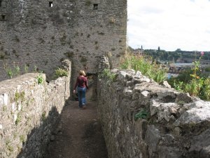 Jennifer walking at Chepstow Castle