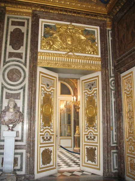 Beautiful doors inside Versailles