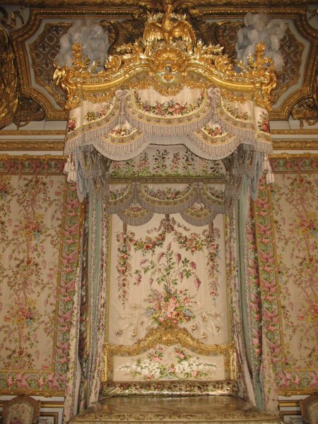 Marie-Antoinette's beautiful bed at Versailles