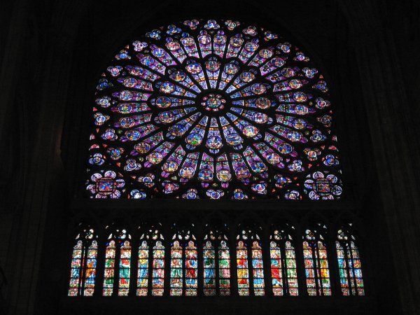 Stained glass windows of Notre Dame