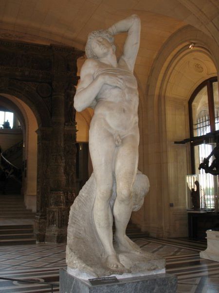 A sculpture at the Louvre