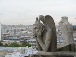 Gargoyle on top of Notre-Dame