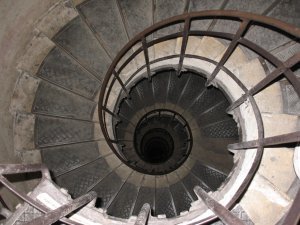 The spiral staircase we climbed to the top of the Arc De Triomphe