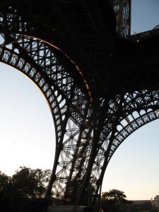 The legs of the Eiffel Tower