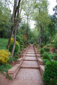 One of the walking paths at the Alhambra