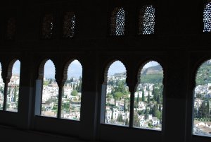 Views of Granada from the interior of Palacios Nazaries