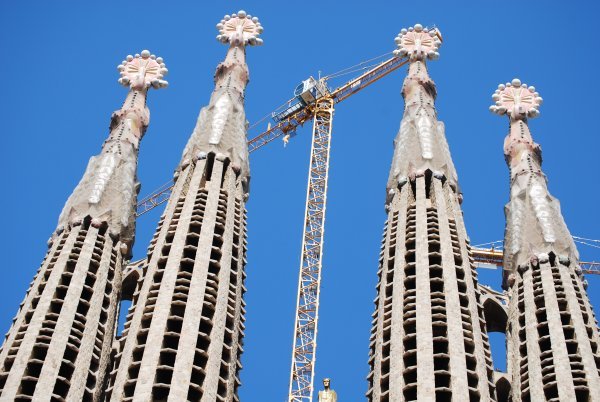 The four towers of Sagrada Familia 