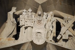 Close-up of Sagrada Familia 
