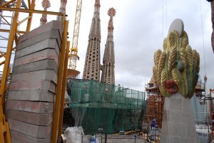 Construction work at Sagrada Familia 