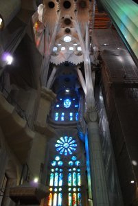 Stained glass of Sagrada Familia 