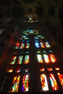 Stained glass of Sagrada Familia 