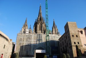 Exterior of the Cathedral of Barcelona 