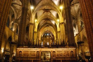 Interior of the Cathedral of Barcelona 