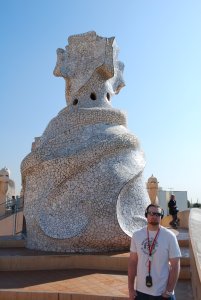 Mike on the rooftop of Casa Mila 