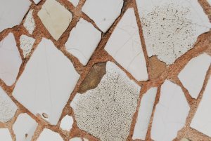 Detail of tiles at Casa Mila 
