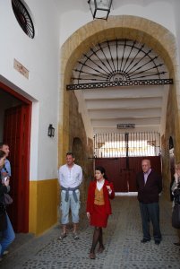 Our tour guide at Plaza de Toros de la Real Maestranza