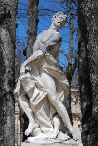 Statue in the gardens at La Granja Palace