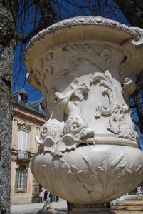 Urn in the gardens at La Granja Palace