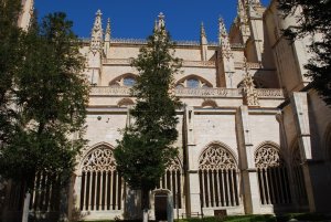 Exterior view of the cloisters at Segovia's Cathedral