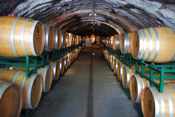 The wine caves at Storybook Mountain Vineyard