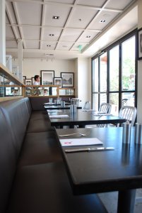 The cool interior of BarBerQs in Napa