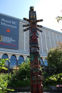 Totem pole at the Royal BC Museum