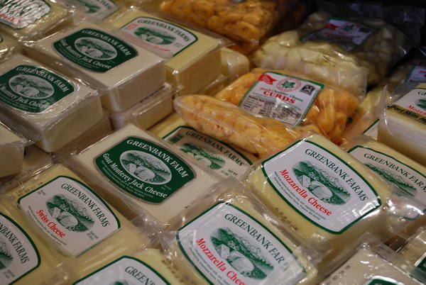 Cheese for sale at Whidbey Island Greenbank Farm