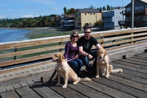 Mike and I with the dogs in Coupeville