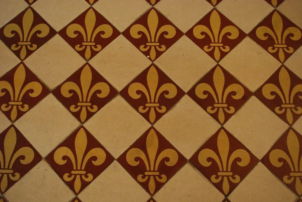 Cute tilework at Bayeux's Cathedral