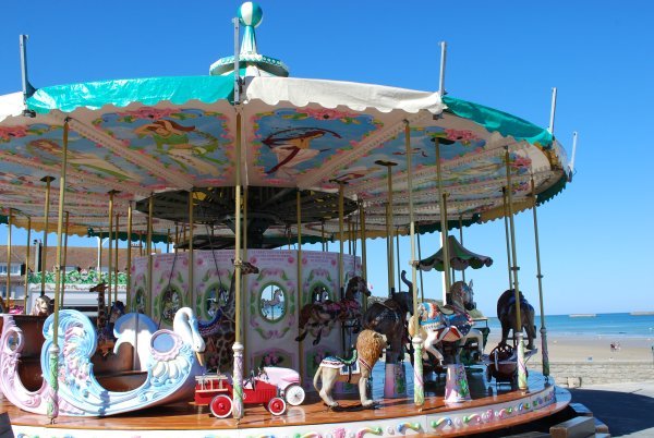 Merry-go-round at Arromanches