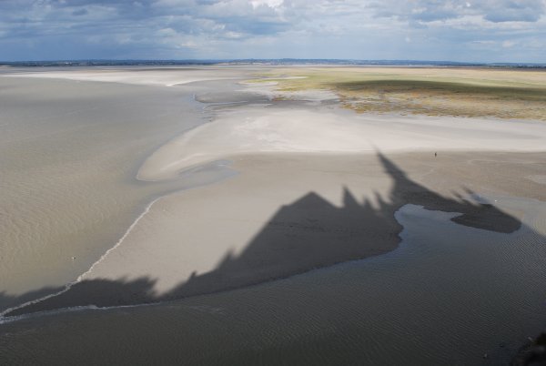 The shadow of Mont Saint-Michel 