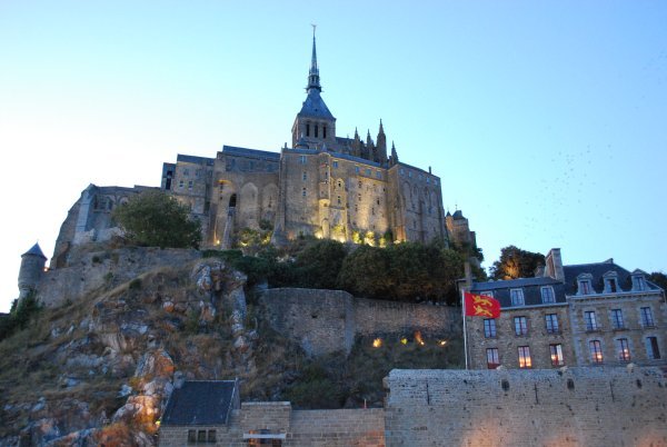 Mont Saint-Michel at night