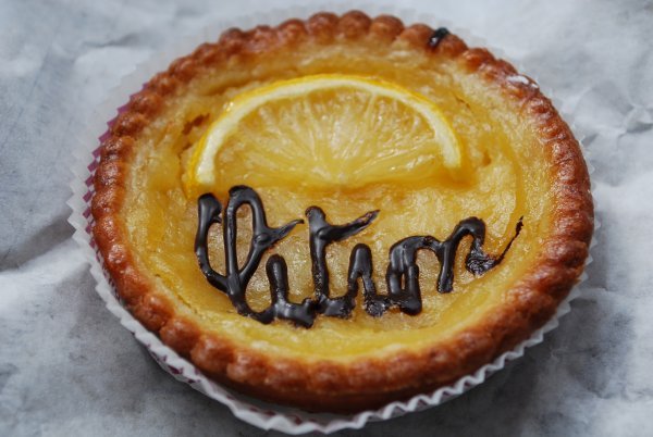 Delicious lemon tart we bought in Fougeres