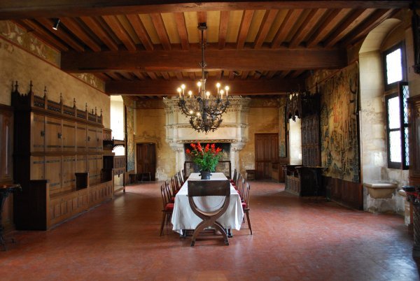 Interior room at Chateau de Langeais